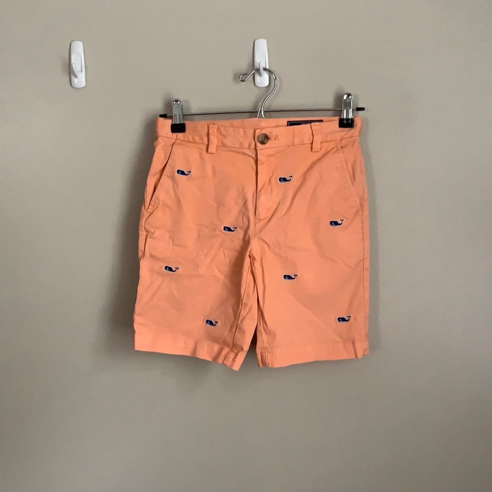 Orange Vineyard Vines Whale Pattern Shorts